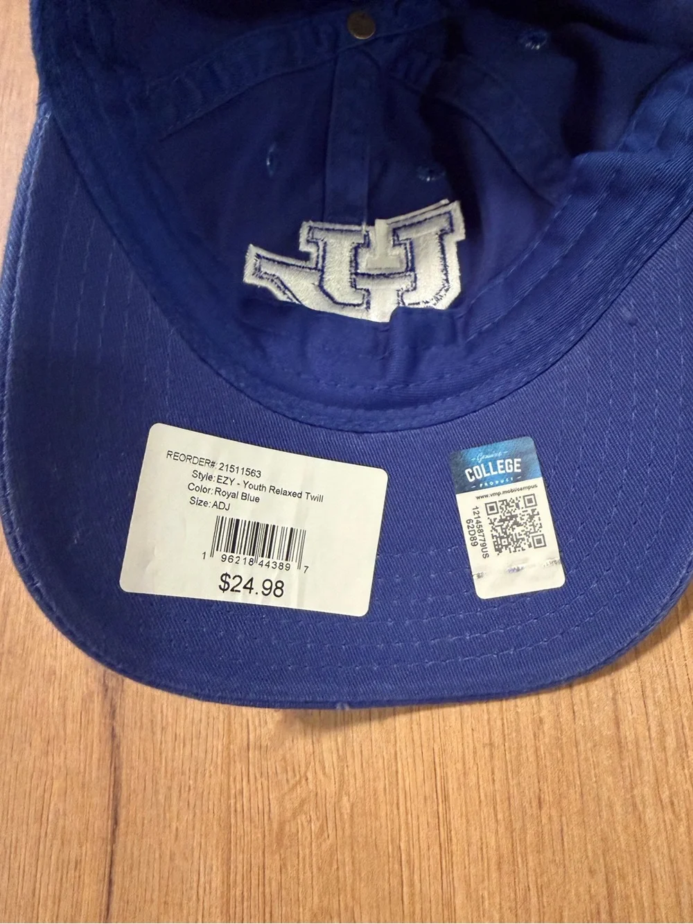 Legacy Kids' Cap with White UK Logo - Blue